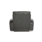 Maddox Leather Reclining Chair and a Half — Topflight Slate — view 8