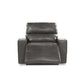 Maddox Leather Reclining Chair and a Half — Topflight Slate — view 7