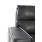Maddox Leather Reclining Chair and a Half — Topflight Slate — view 11