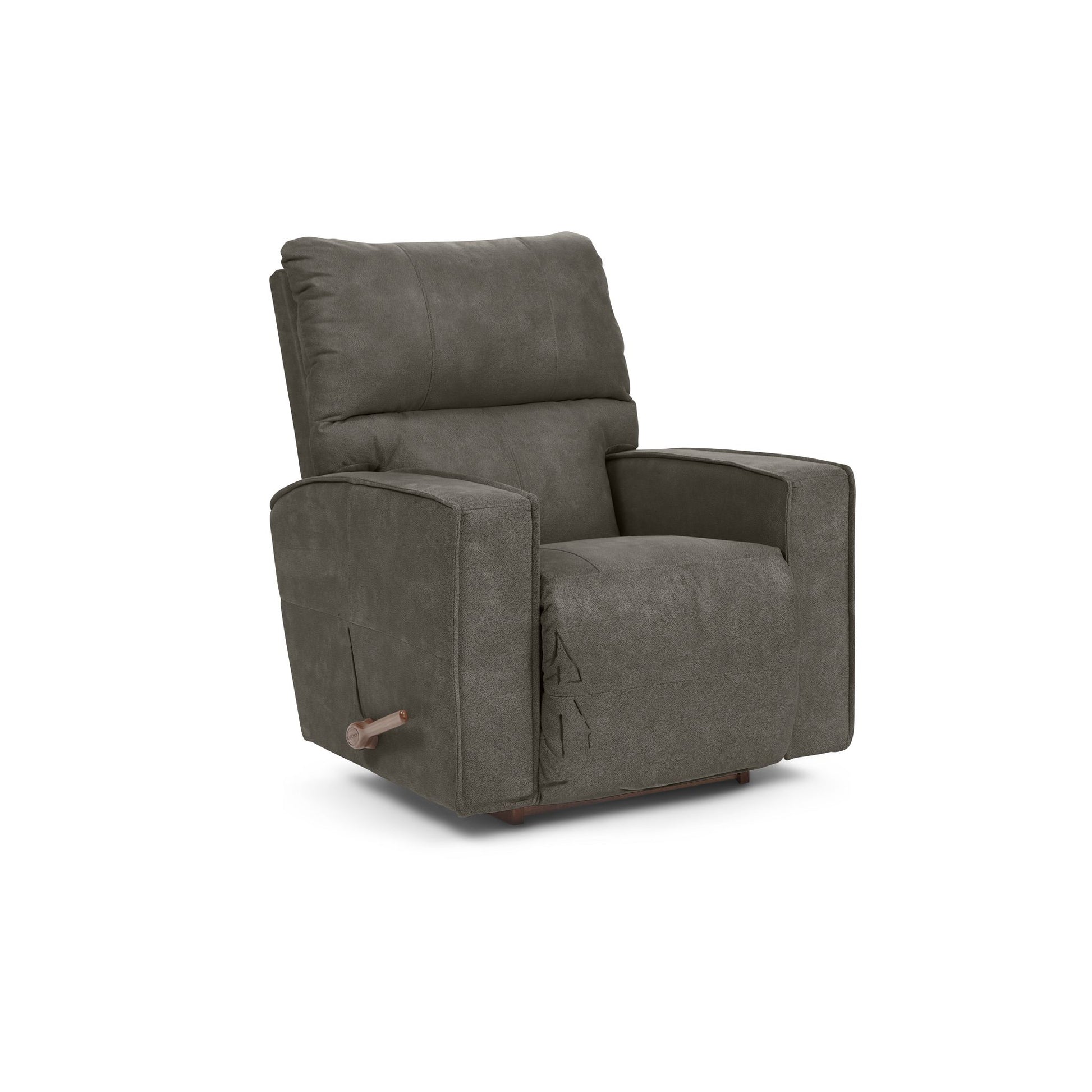 Maddox Faux Leather Recliner — i-Rivers Platinum — view 2
