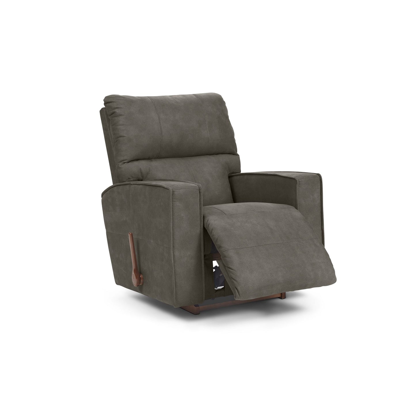 Maddox Faux Leather Recliner — i-Rivers Platinum — view 3