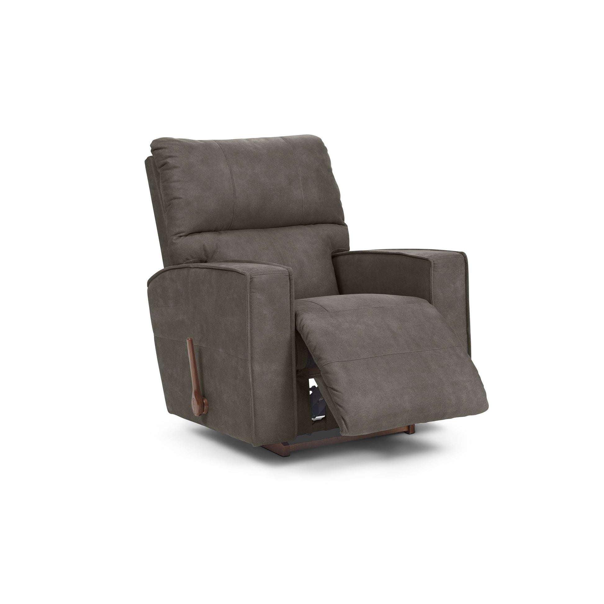 Maddox Faux Leather Recliner — i-Rivers Platinum — view 3