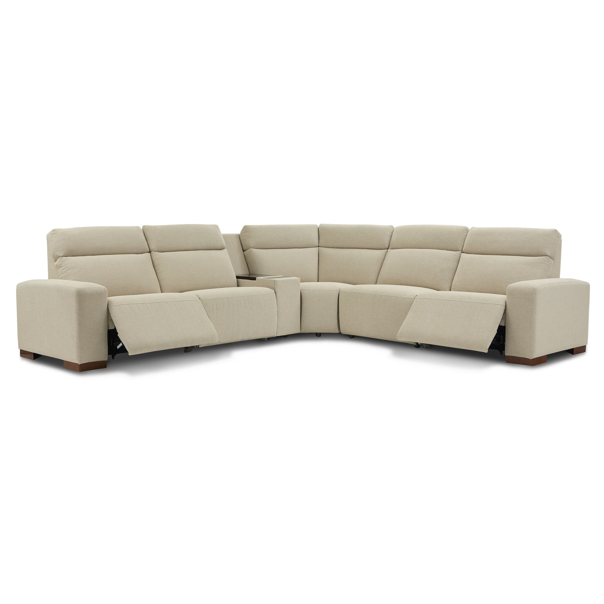 Acadia 6-Piece Power Reclining Sectional with Console — Gail Porcelain — view 4
