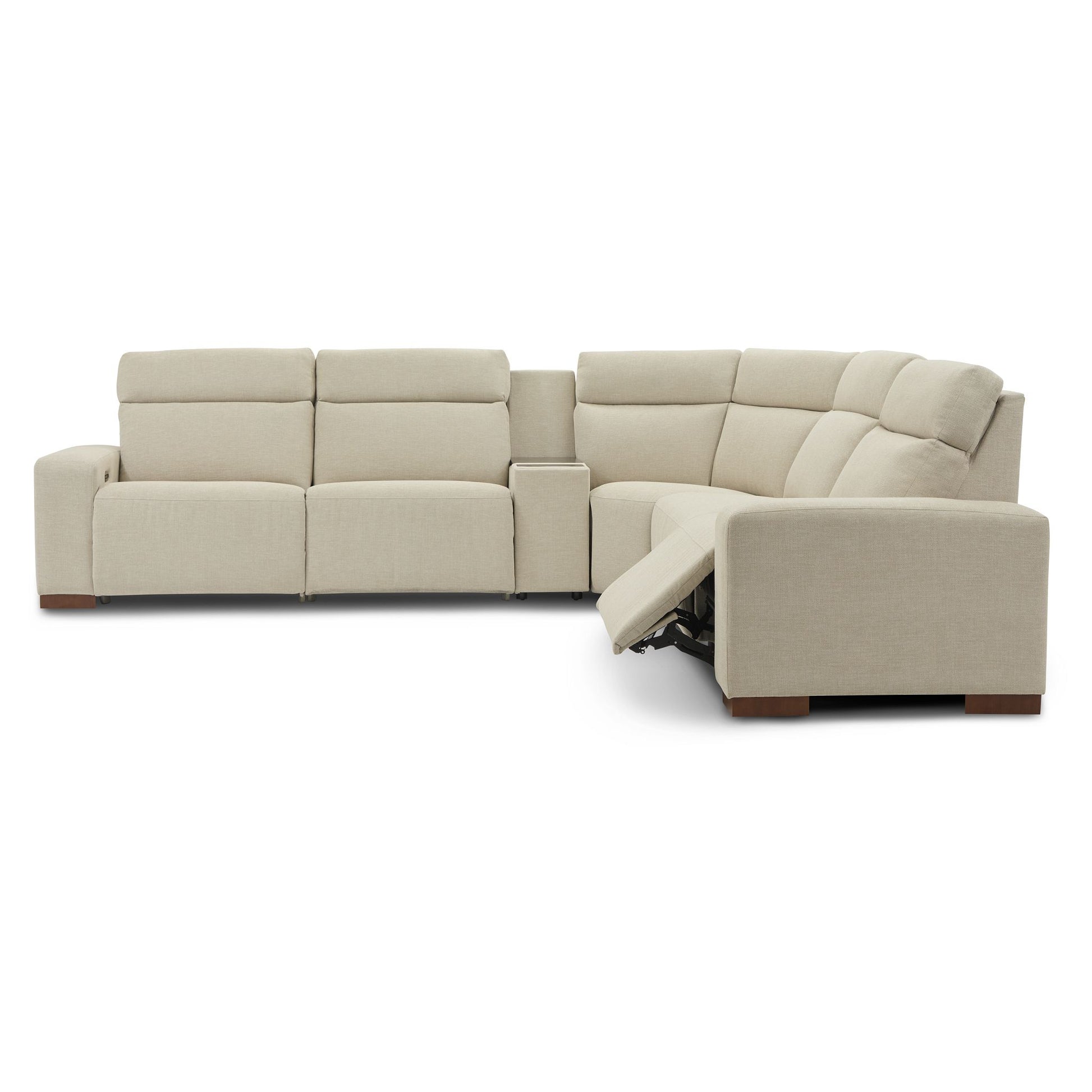 Acadia 6-Piece Power Reclining Sectional with Console — Gail Porcelain — view 5