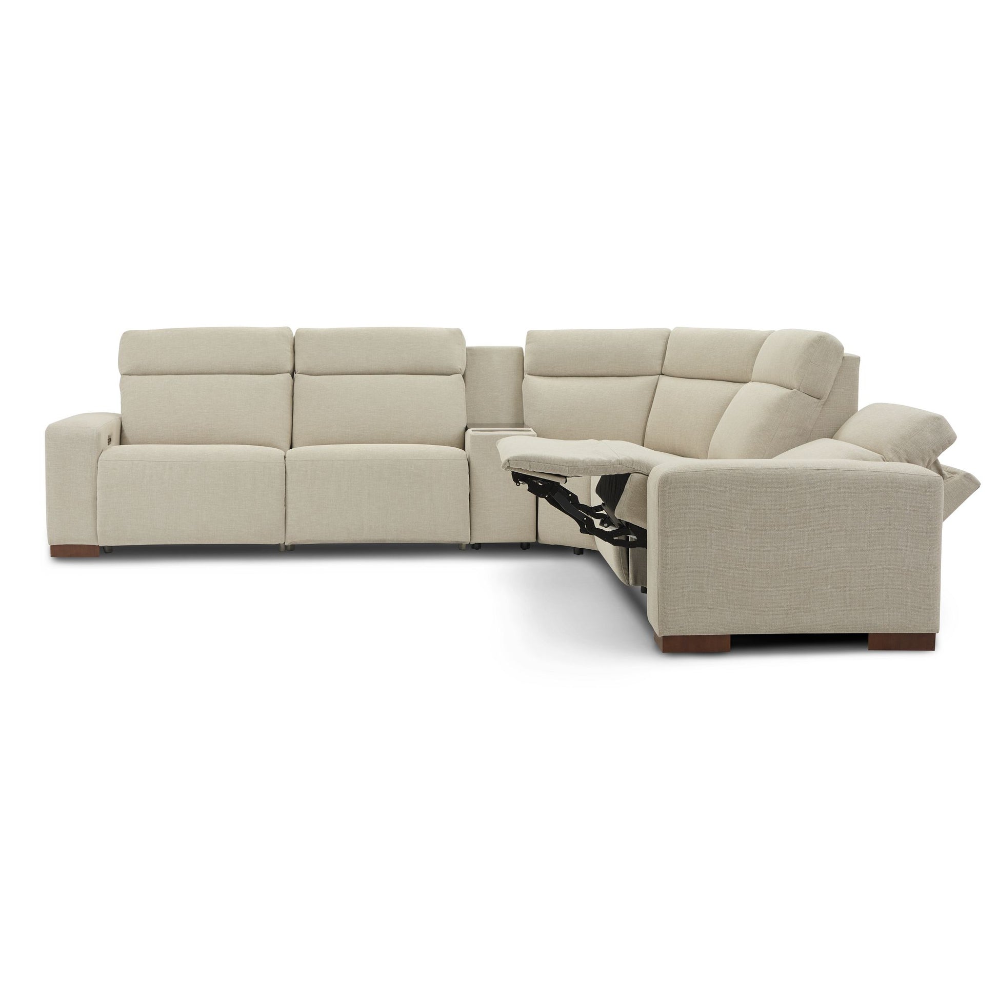 Acadia 6-Piece Power Reclining Sectional with Console — Gail Porcelain — view 7