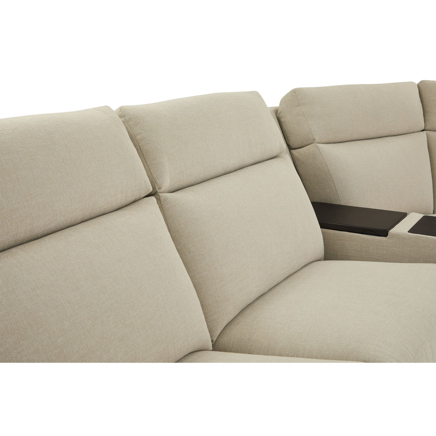 Acadia 6-Piece Power Reclining Sectional with Console — Gail Porcelain — view 9
