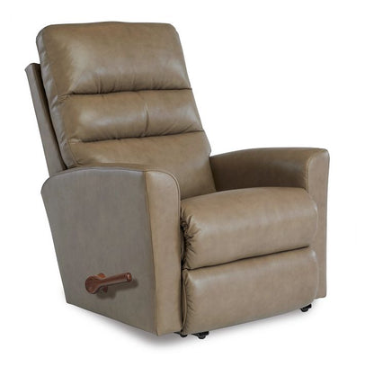 Brown leather recliner chair on a white background