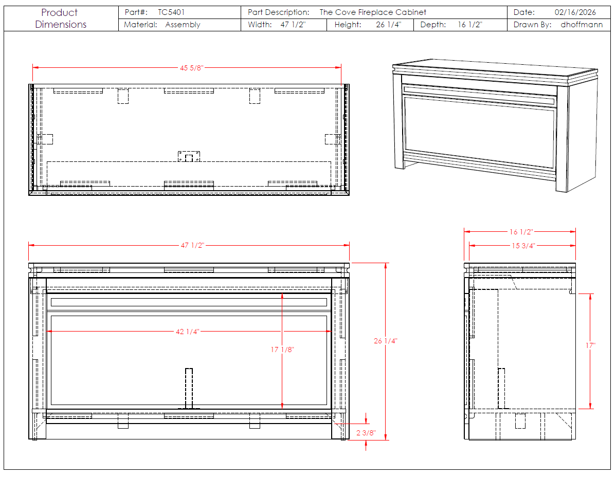 Cove Modular Fireplace Cabinet