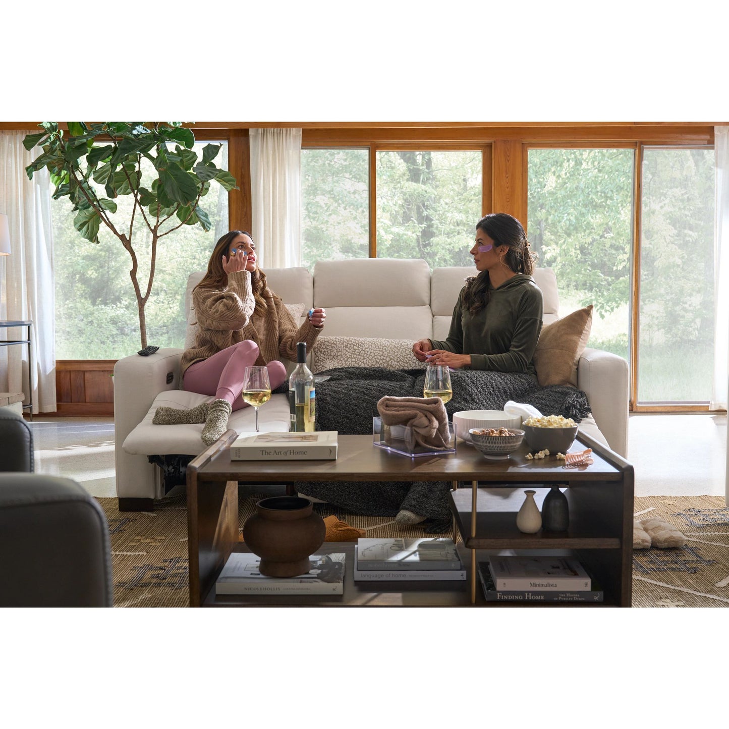 Acadia Reclining Sofa — Picchu Snow — view 22