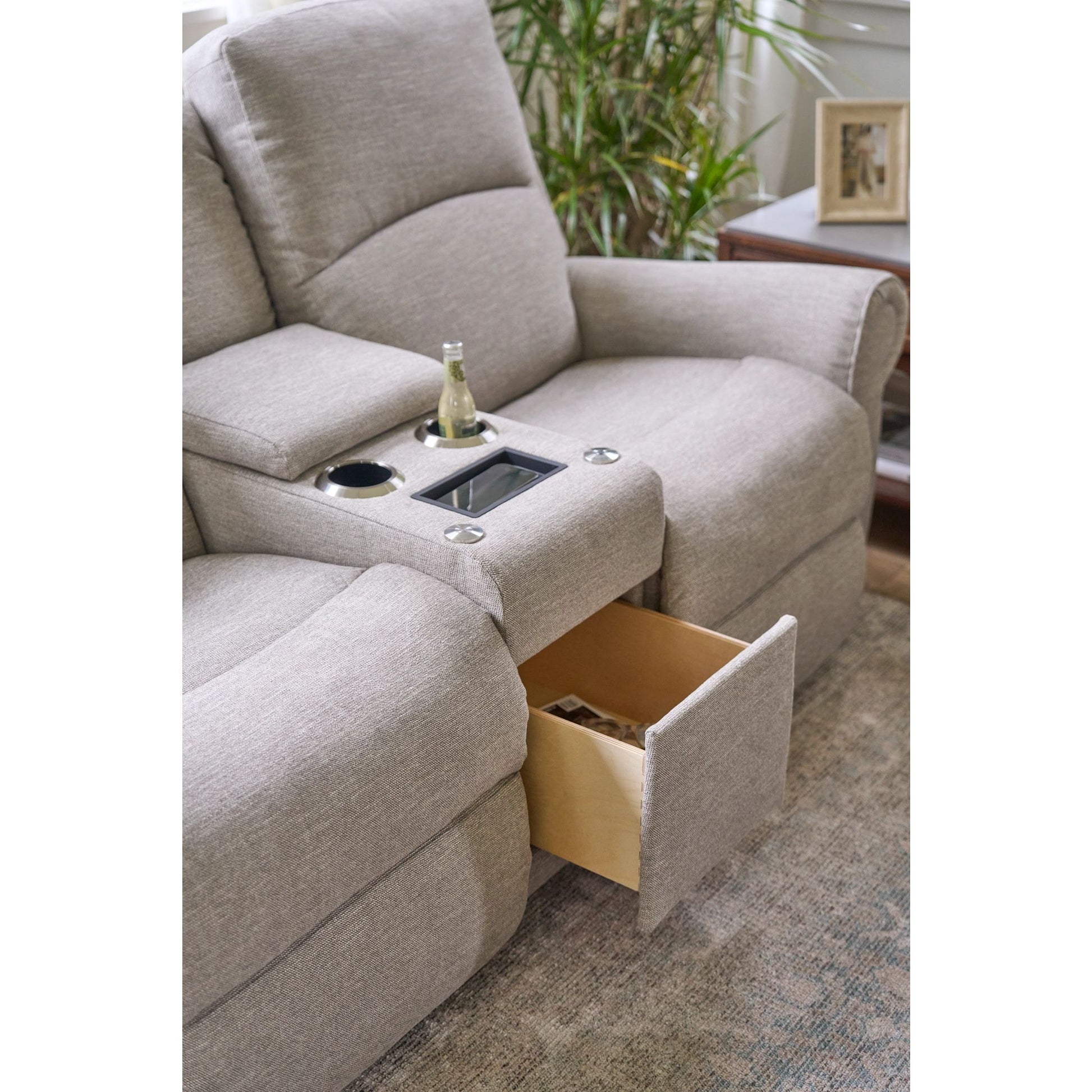 Dutton Reclining Sofa — i-Rockport Mushroom — view 5
