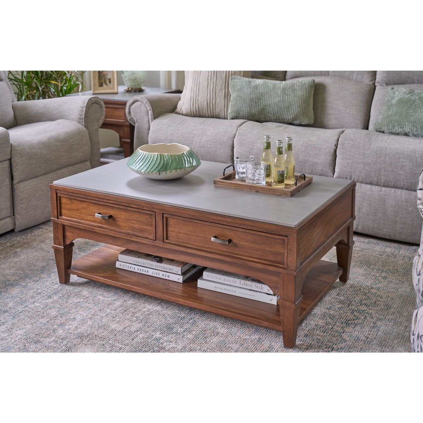 Dutton Reclining Sofa — i-Rockport Mushroom — view 10