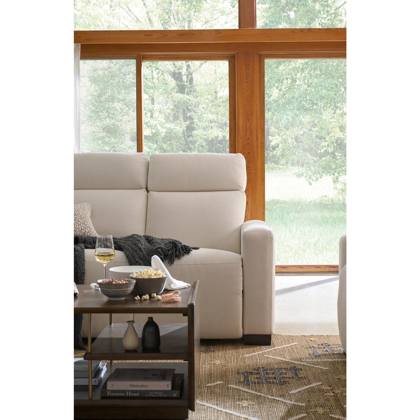 Acadia Reclining Sofa — Picchu Snow — view 5