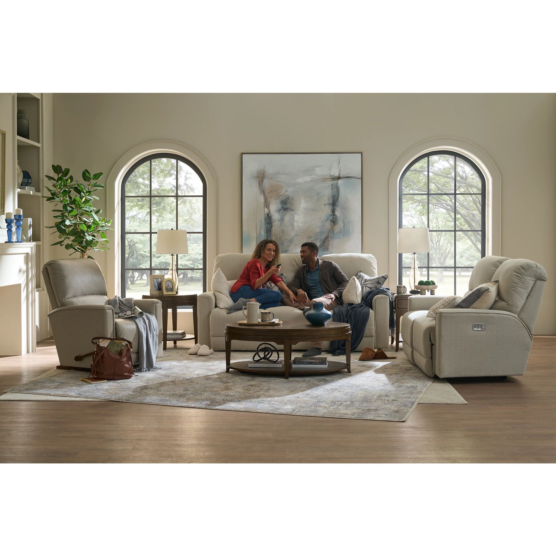 Cade Reclining Sofa — Ross Linen — view 15
