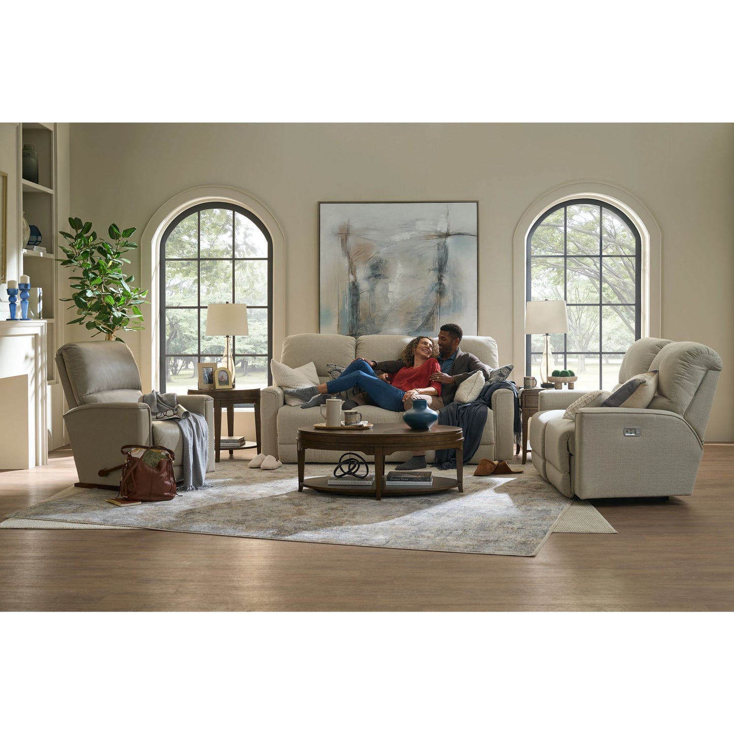 Cade Reclining Sofa — Ross Linen — view 17