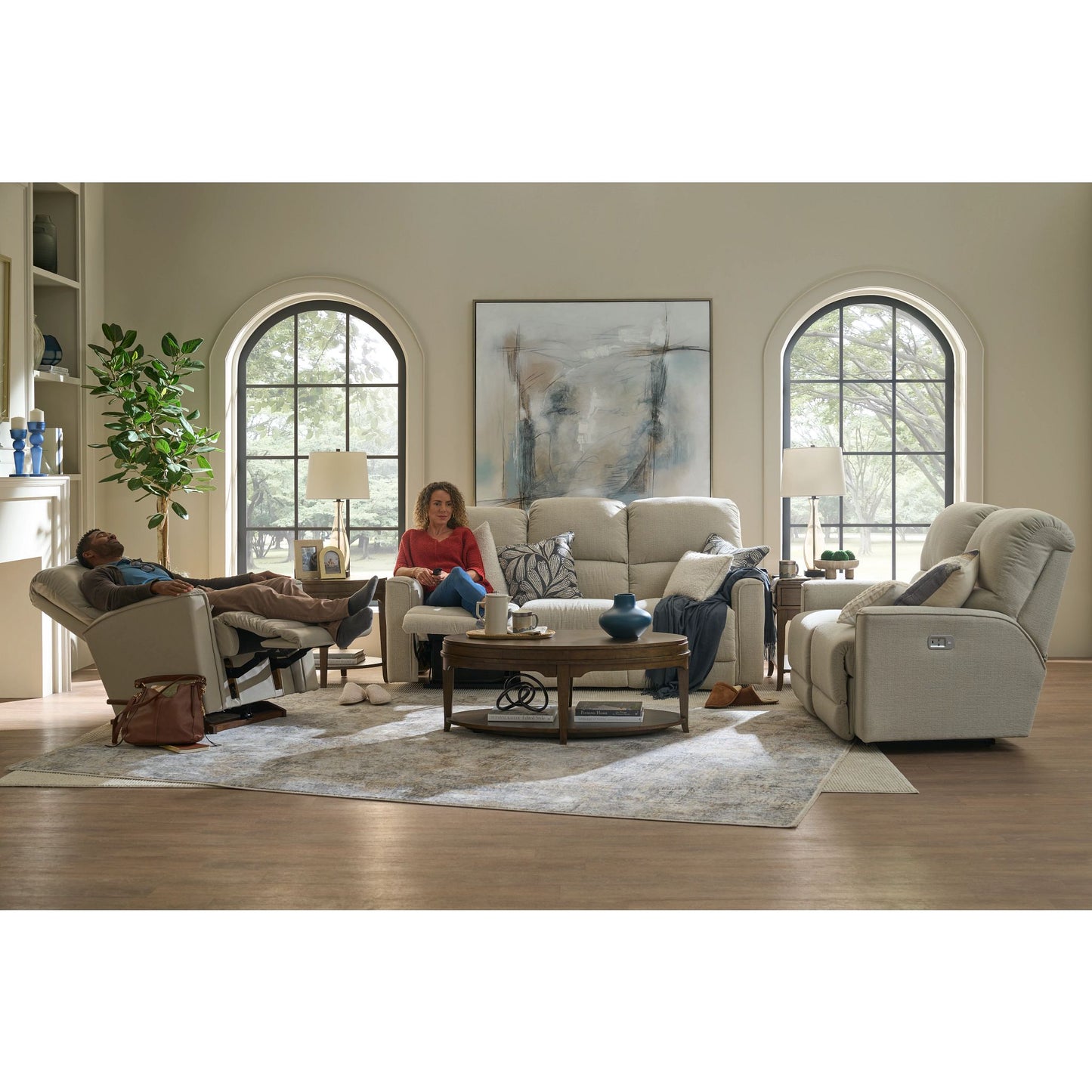 Cade Reclining Sofa — Ross Linen — view 18