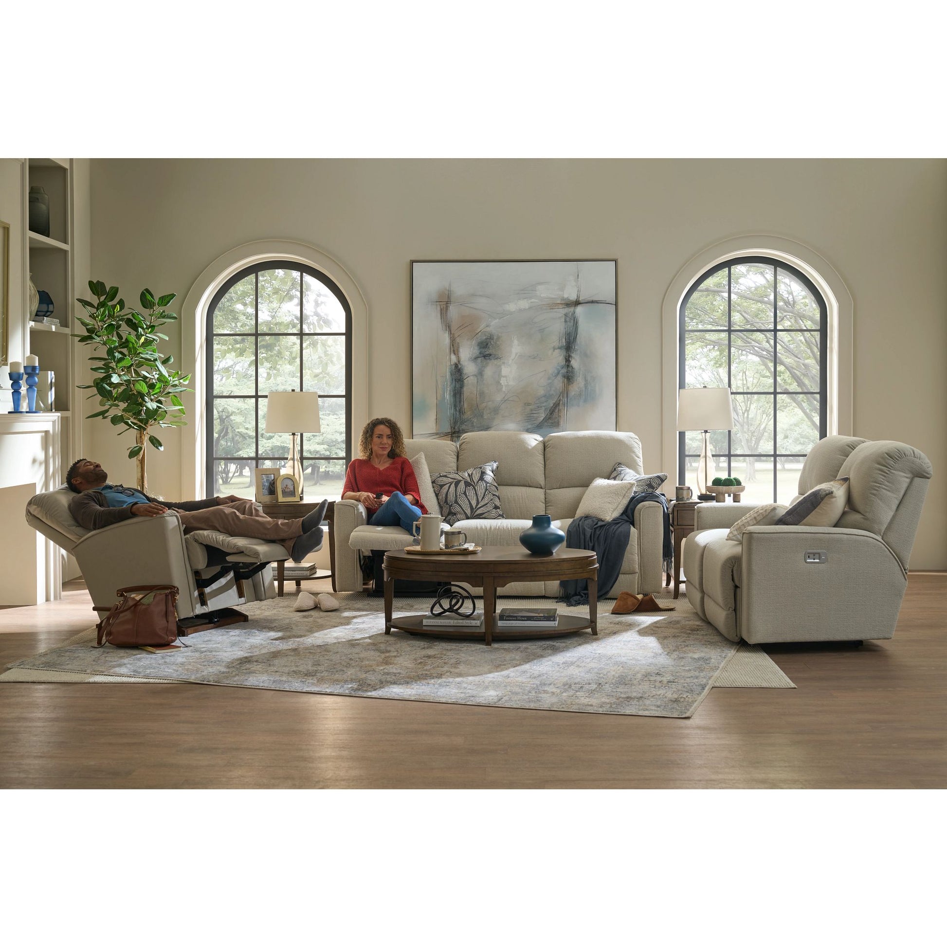 Cade Reclining Sofa — Ross Linen — view 18