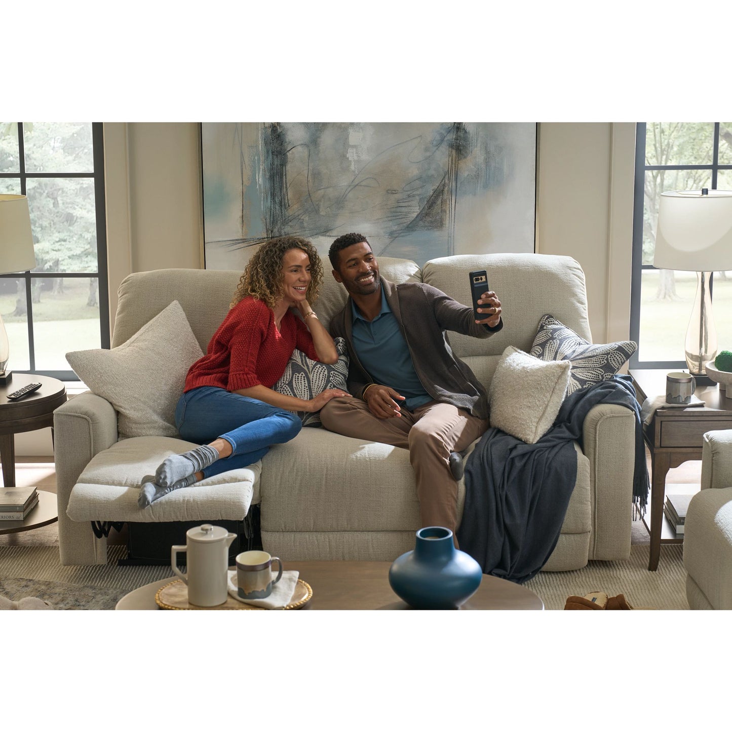 Cade Reclining Sofa — Ross Linen — view 21