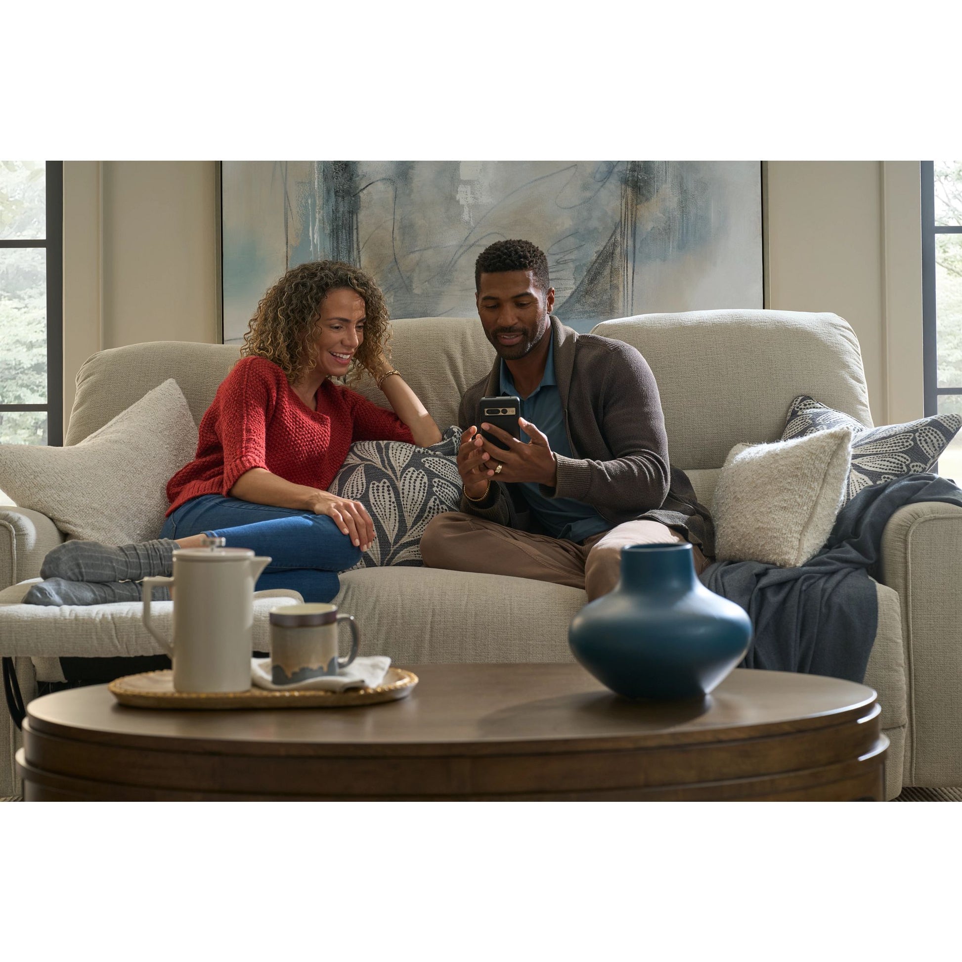 Cade Reclining Sofa — Ross Linen — view 22