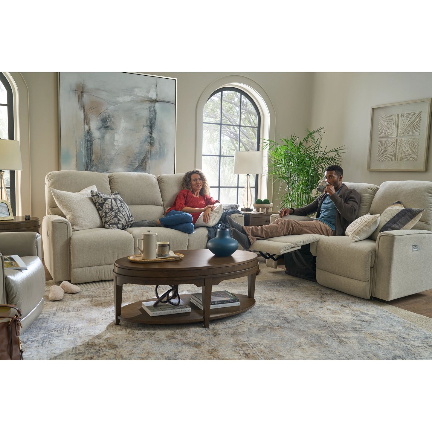 Cade Reclining Sofa — Ross Linen — view 28