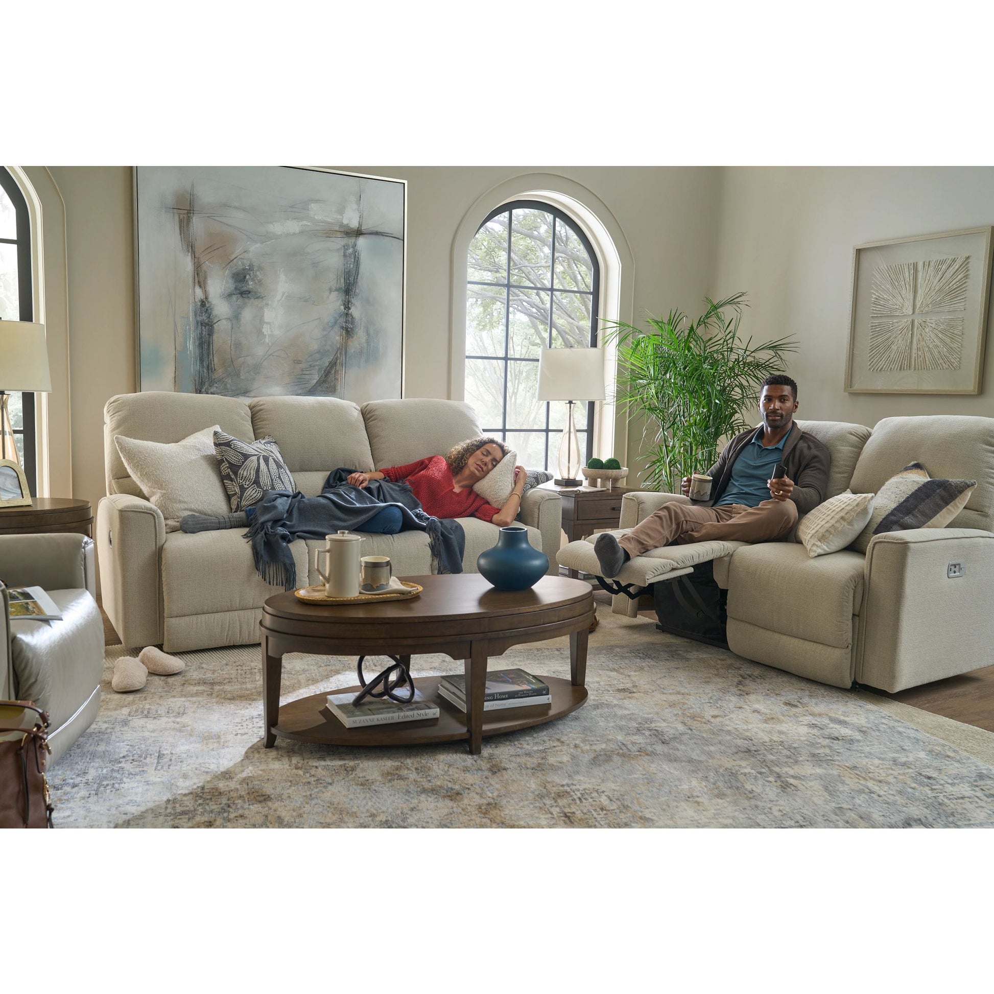 Cade Reclining Sofa — Ross Linen — view 29