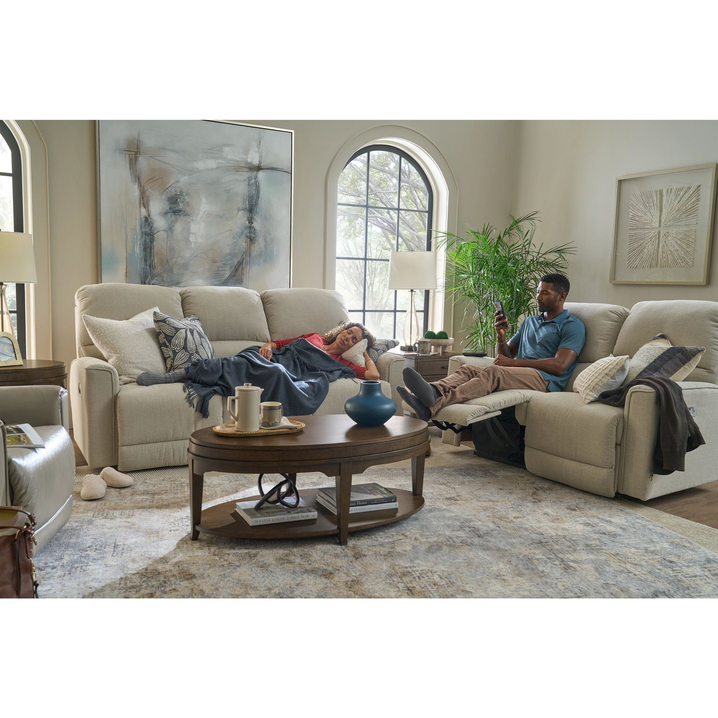 Cade Reclining Sofa — Ross Linen — view 30