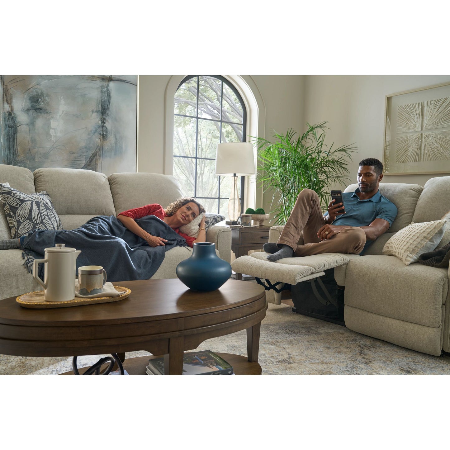 Cade Reclining Sofa — Ross Linen — view 31