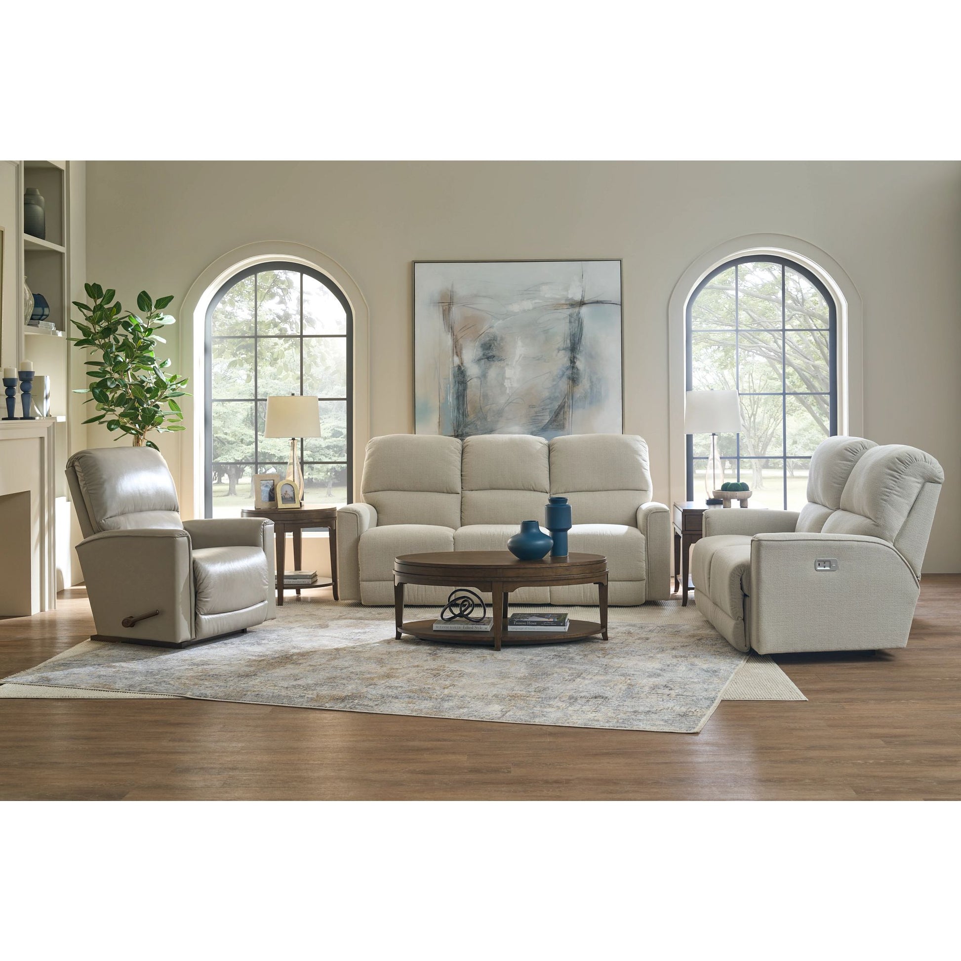 Cade Reclining Sofa — Ross Linen — view 48