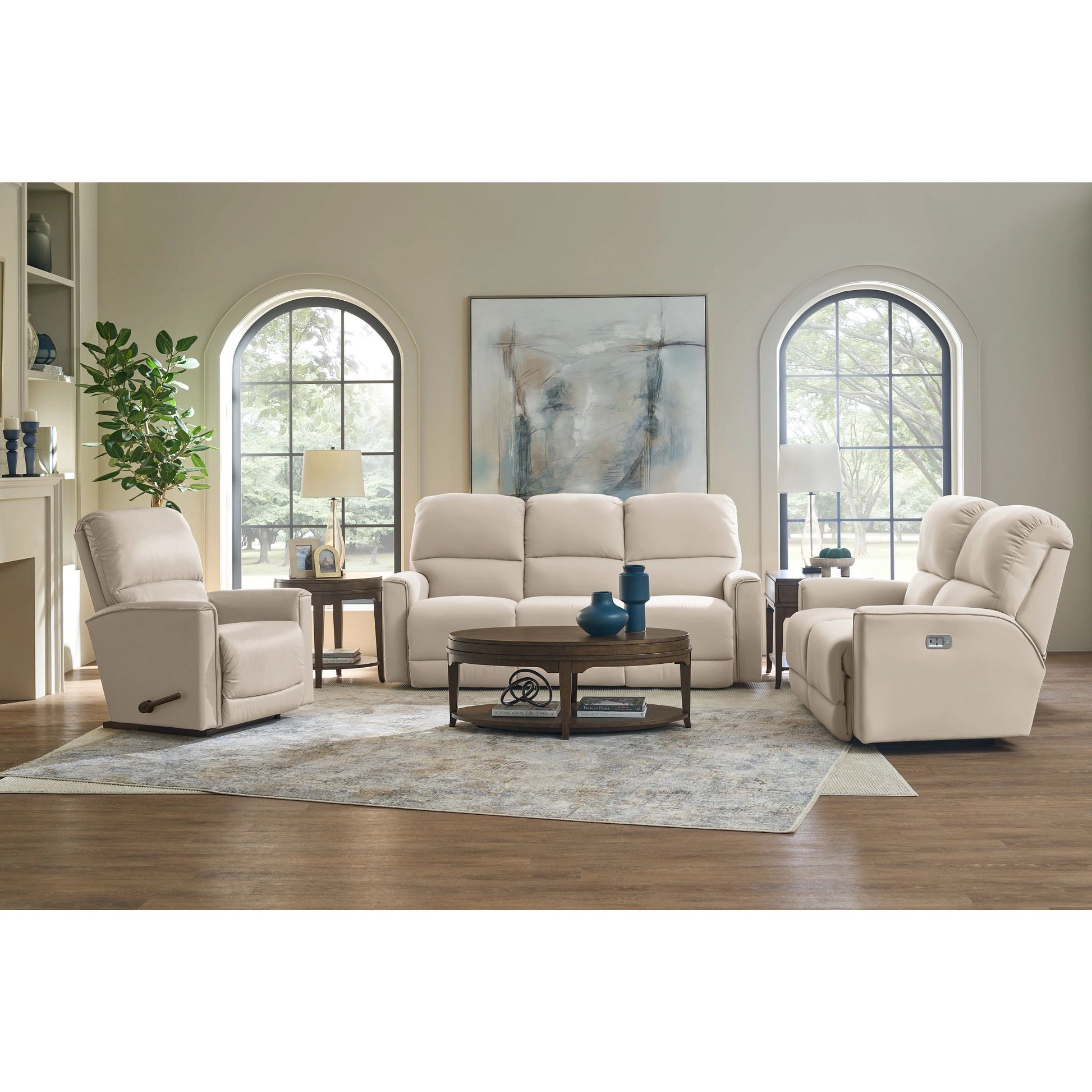Cade Leather Reclining Sofa — Gambit Oyster — view 52