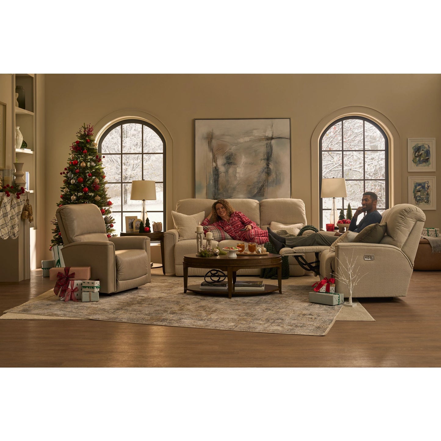 Cade Reclining Sofa — Ross Linen — view 37