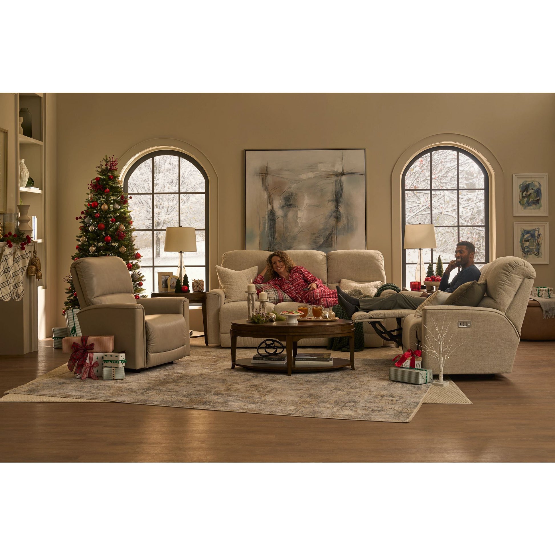 Cade Reclining Sofa — Ross Linen — view 37
