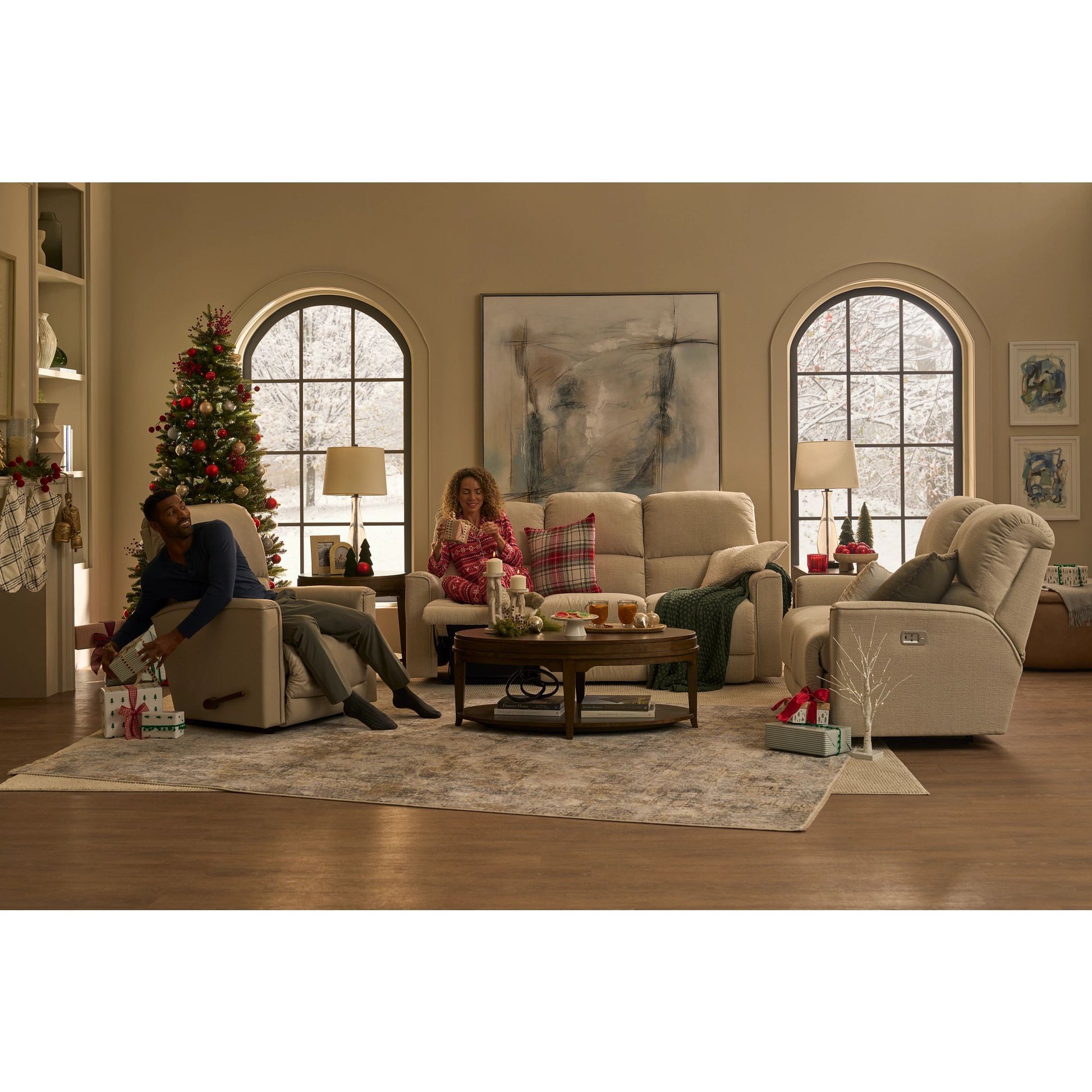 Cade Reclining Sofa — Ross Linen — view 9