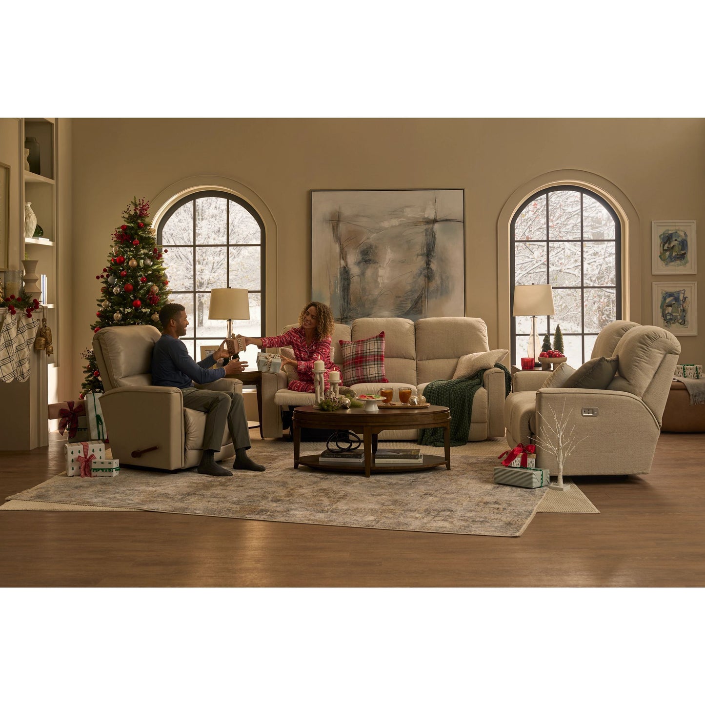 Cade Reclining Sofa — Ross Linen — view 10