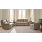 Ava Leather Reclining Sofa — Topflight Ivory — view 4
