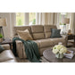 Ava Leather Reclining Sofa — Topflight Ivory — view 12