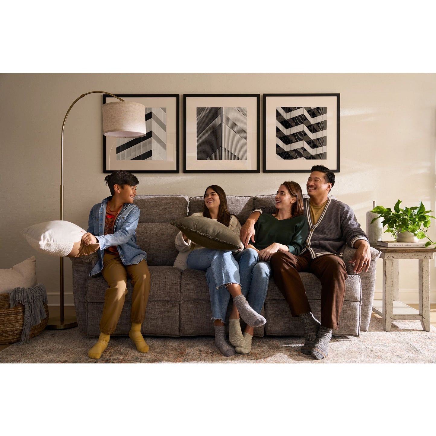 Jay Reclining Sofa — Donegal Linen — view 15