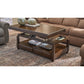 Dutton Faux Leather Reclining Sofa — Winslow Pecan — view 7
