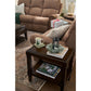 Dutton Faux Leather Reclining Sofa — Winslow Pecan — view 15