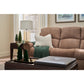 Dutton Faux Leather Reclining Sofa — Winslow Pecan — view 16