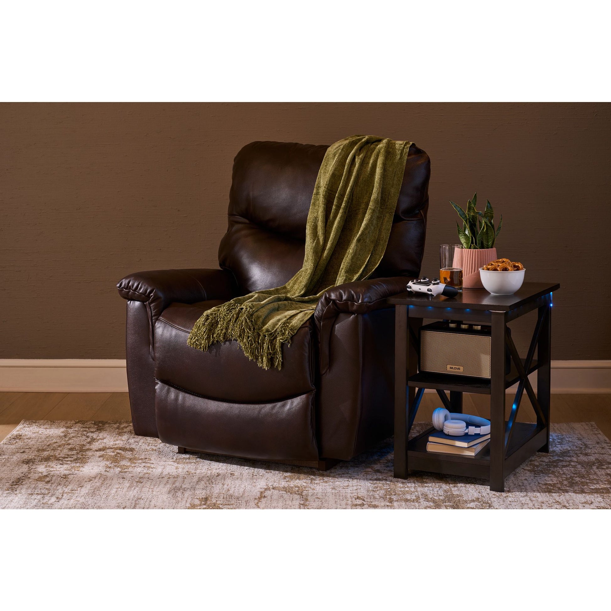 James Leather Recliner — Yellowstone Walnut — view 15