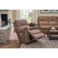 Dutton Faux Leather Recliner — Winslow Pebble — view 12