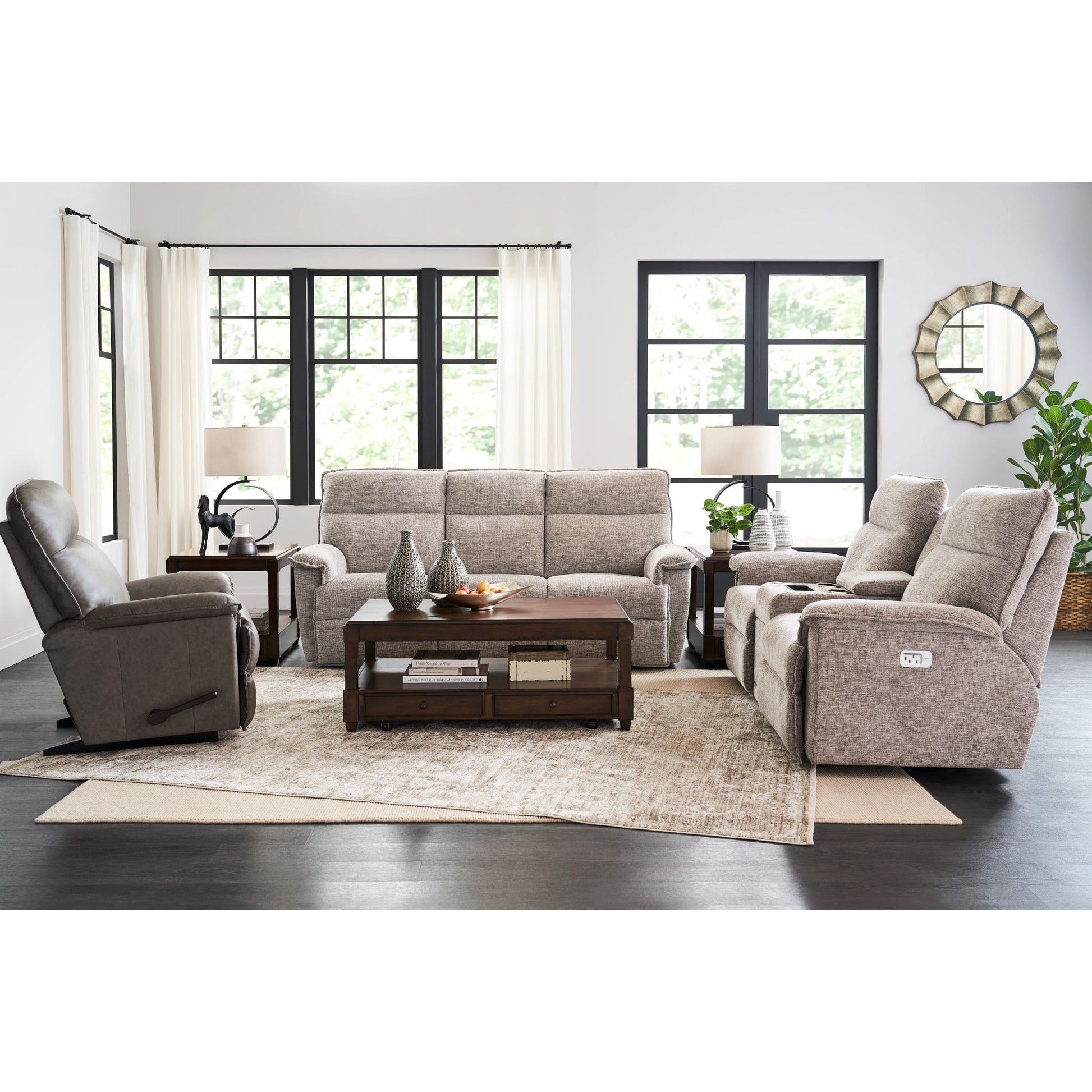 Jay Reclining Sofa — Damon Muslin — view 83