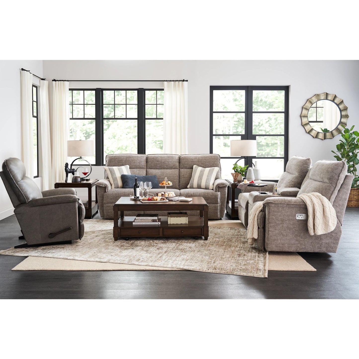 Jay Reclining Sofa — Donegal Linen — view 80