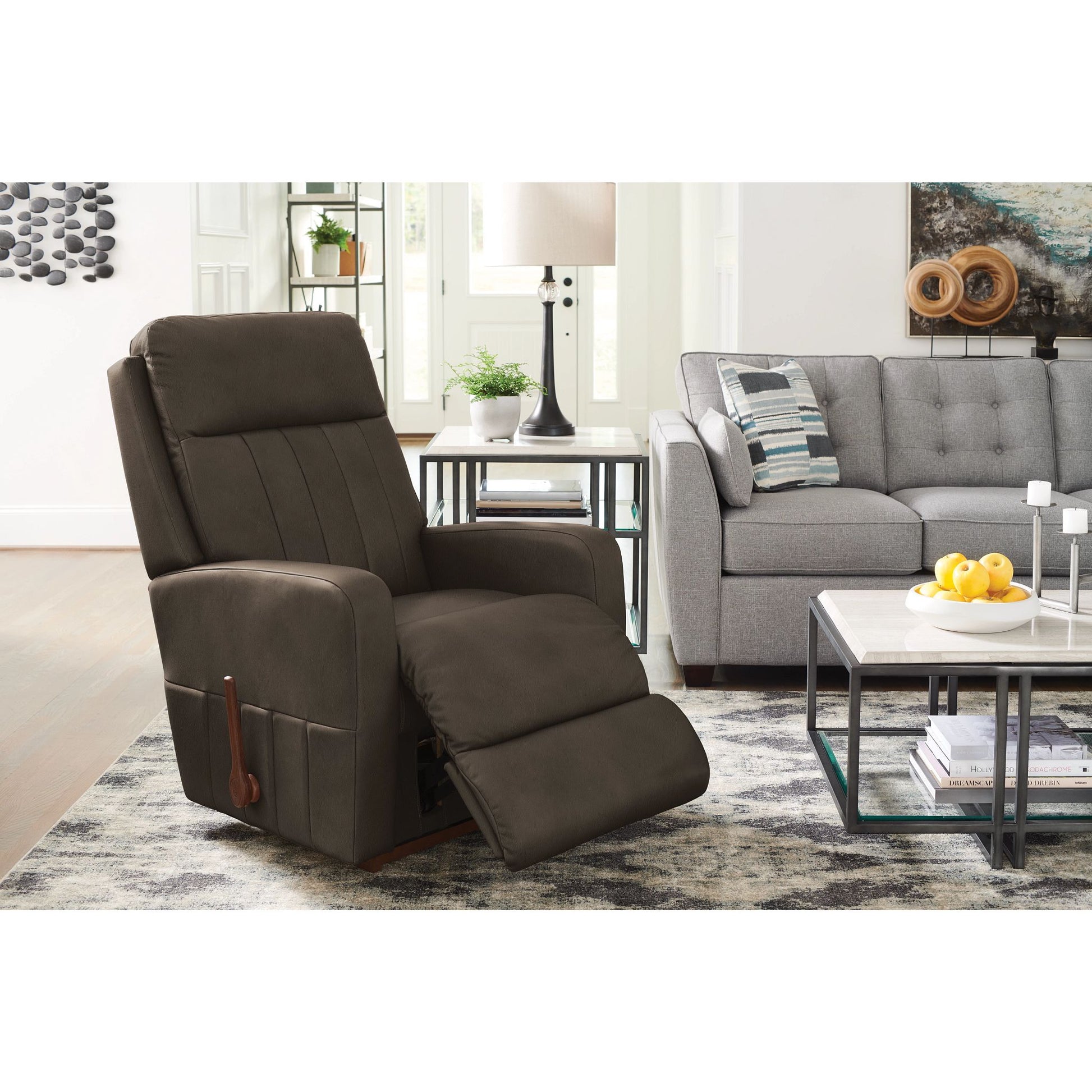 Finley Leather Recliner — Intermingle Walnut — view 8