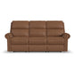 Flexsteel Bernard Power Reclining Sofa with Console, Power Headrests & Lumbar