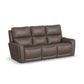 Flexsteel Carter Power Reclining Sofa with Console & Power Headrests & Lumbar