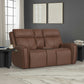 Flexsteel Warren Power Reclining Loveseat with Console, Power Headrest & Lumbar