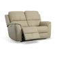 Flexsteel Henry Power Reclining Loveseat with Power Headrests & Lumbar