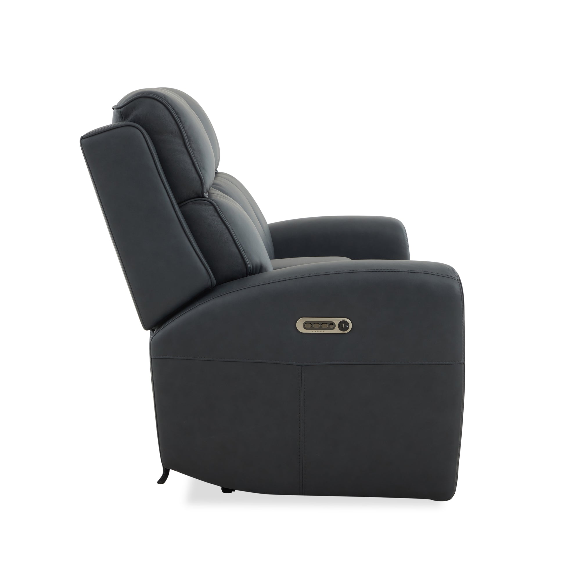 Flexsteel Warren Power Reclining Loveseat with Console, Power Headrest & Lumbar
