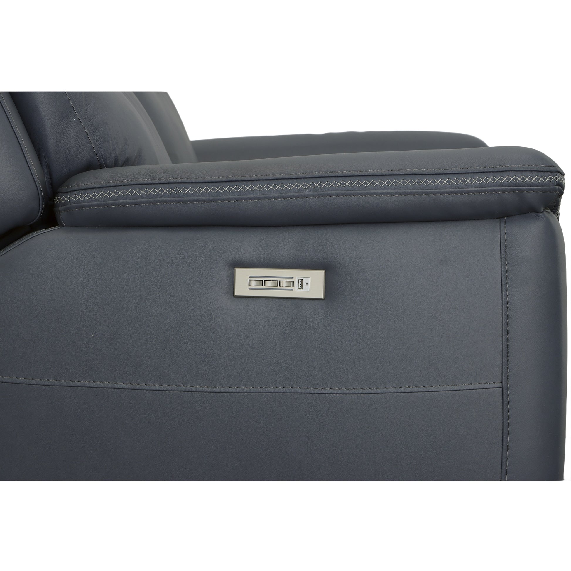 Flexsteel Sawyer Power Reclining Loveseat w/ Pwr Headrests, Lumbar