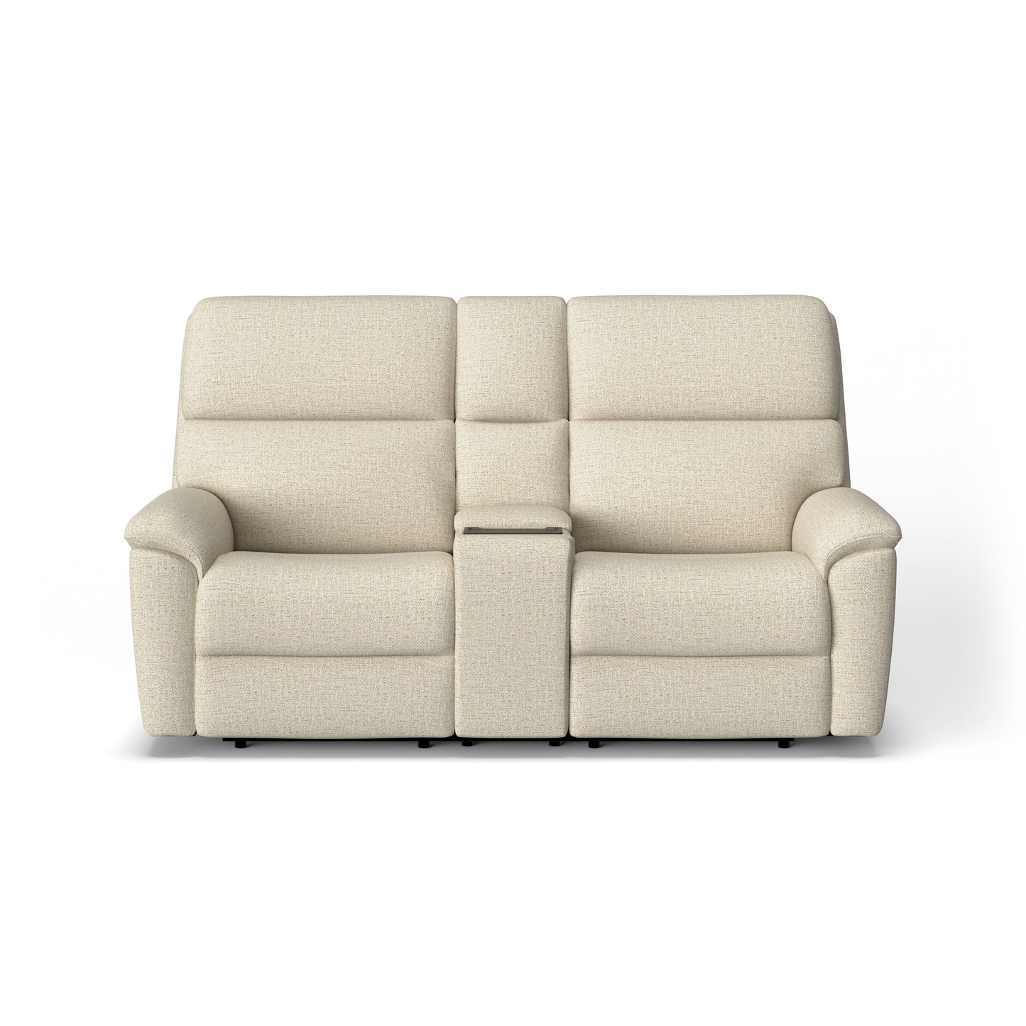 Flexsteel Porter Power Reclining Loveseat with Console, Power Headrests & Lumbar